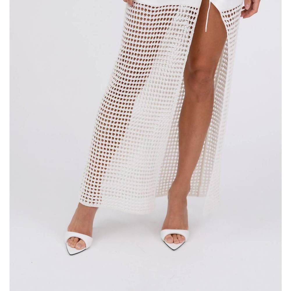 NEW NONCHALANT LABEL tyra knitted skirt in white - Picture 3 of 3
